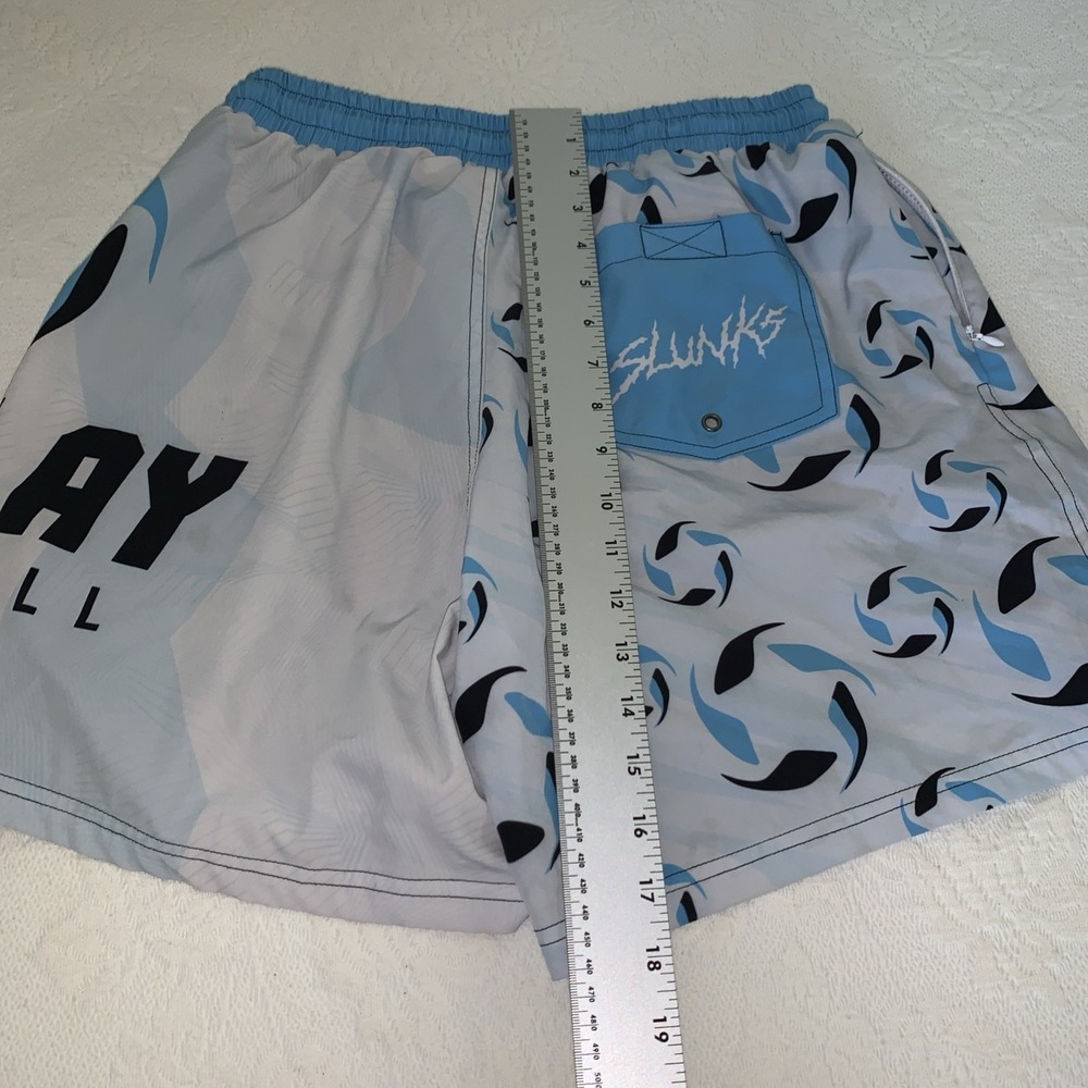 Slunks Shorts Men's Large Blue Lined Proplay Volleyball - Picture 9 of 9